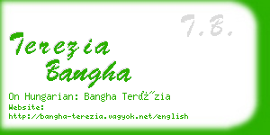 terezia bangha business card